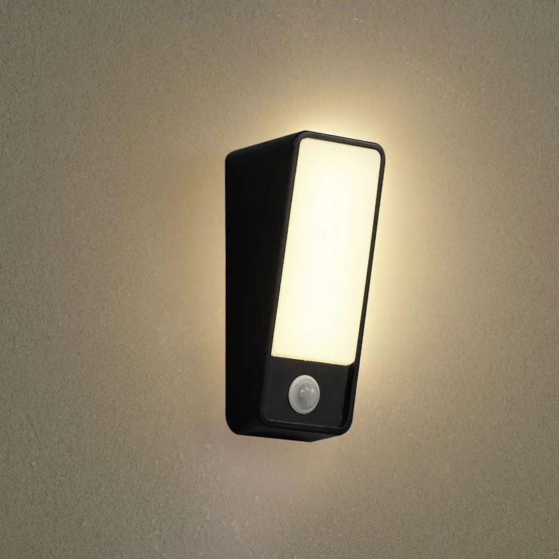 Indukcyjna lampa ścienna zewnętrzna, oświetlenie zewnętrzne, ciepła biała lampa ścienna LED 3000K, wodoodporna lampa ścienna aluminiowa