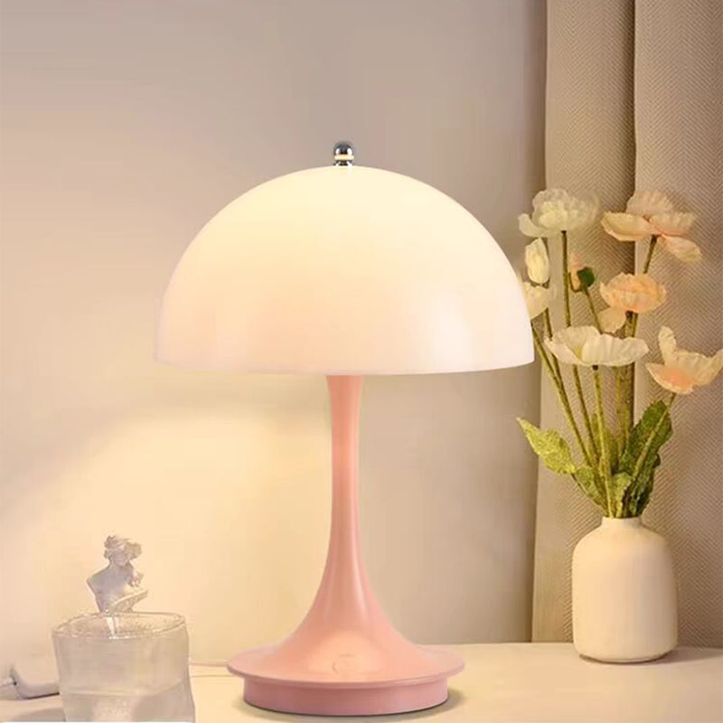 Lampka stołowa w kształcie grzyba, lampka nocna z regulacją intensywności, 3 kolory, lampka stołowa grzybowa z dotykowym włącznikiem bezprzewodowym (r
