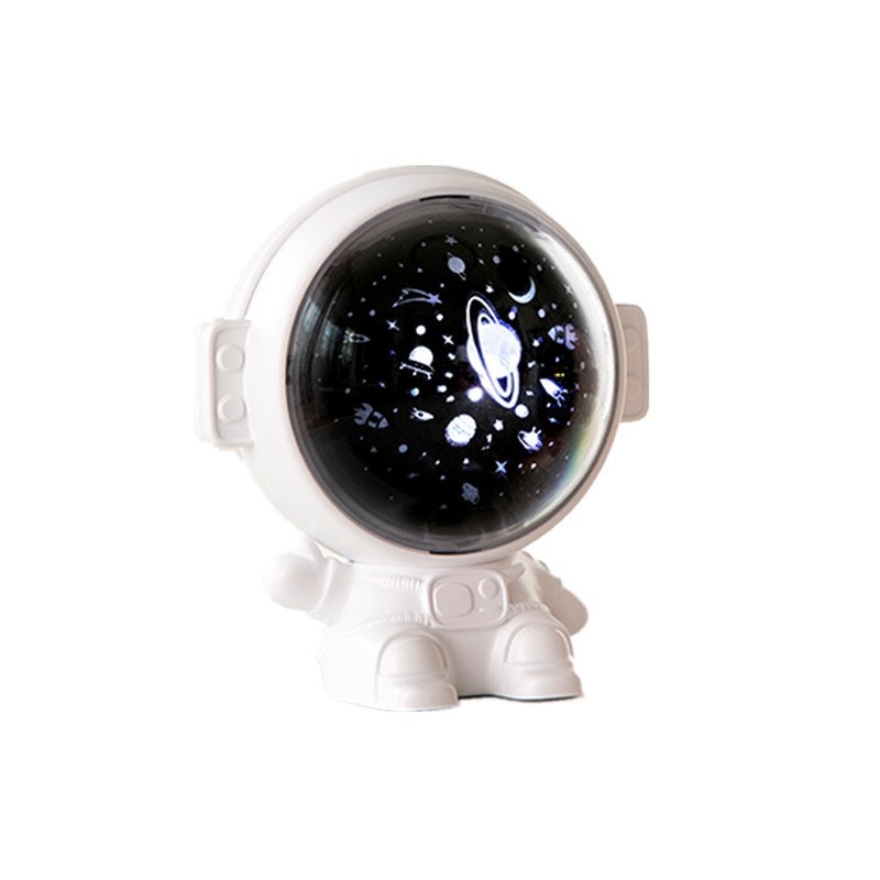Projektor Gwiazd Astronauta (Biały), Astronauta Z 8 Muzykami 3 Motywami Projekcji 4 Trybami Oświetlenia Ładowanie, USB Lampka Nocna Dla Dzieci