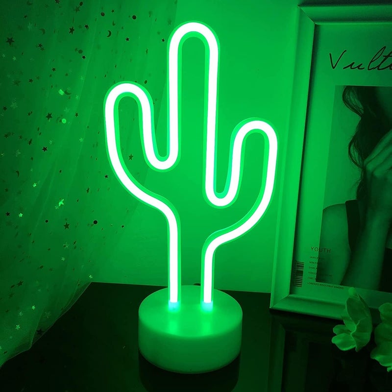 Neonowe znaki Cactus, dekoracyjna lampa neonowa LED, nocna lampka dla dzieci, piękne światło ambientowe, idealne do biur.