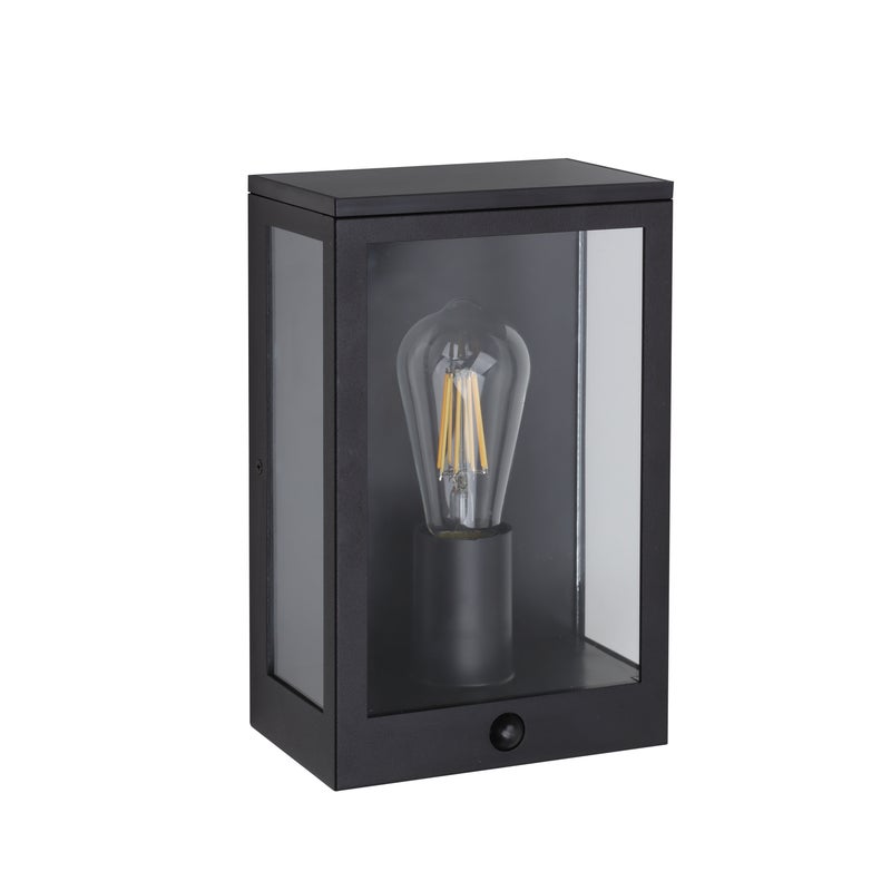 Kinkiet solarny Ikaros z czujnikiem ruchu LED 500 lm barwa ciepła czarny IP54 Inspire