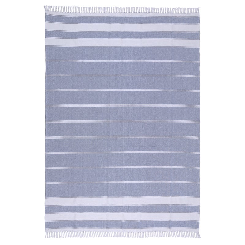 Dywan bawełniany Stripy cool granatowy 200 x 290 cm Inspire