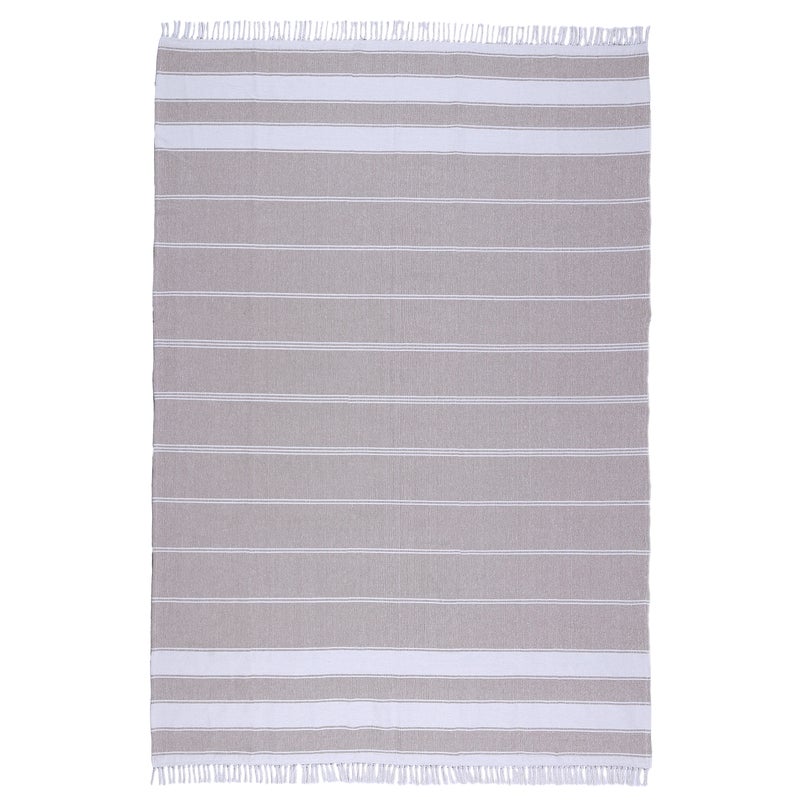 Dywan bawełniany Stripy cool beżowy 120 x 170 cm Inspire