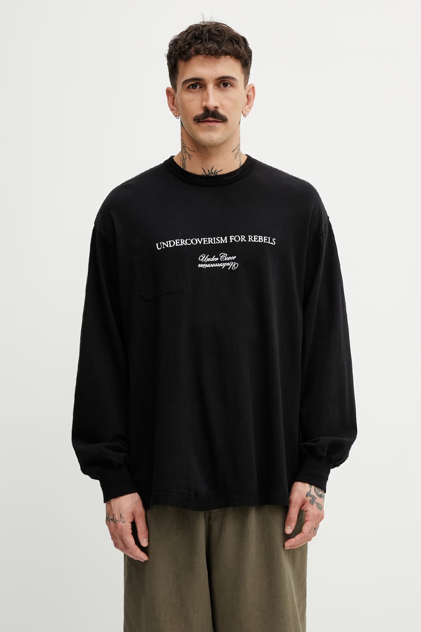 Undercover longsleeve męski z bawełną