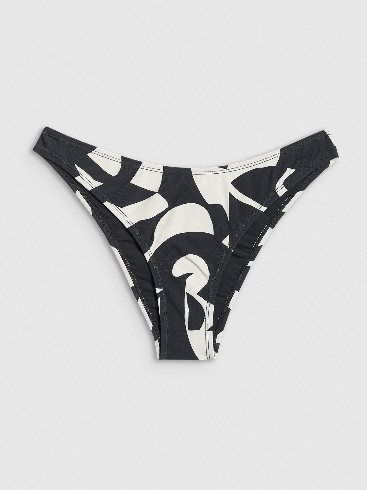 4F Dół od bikini damski - czarno-biały S