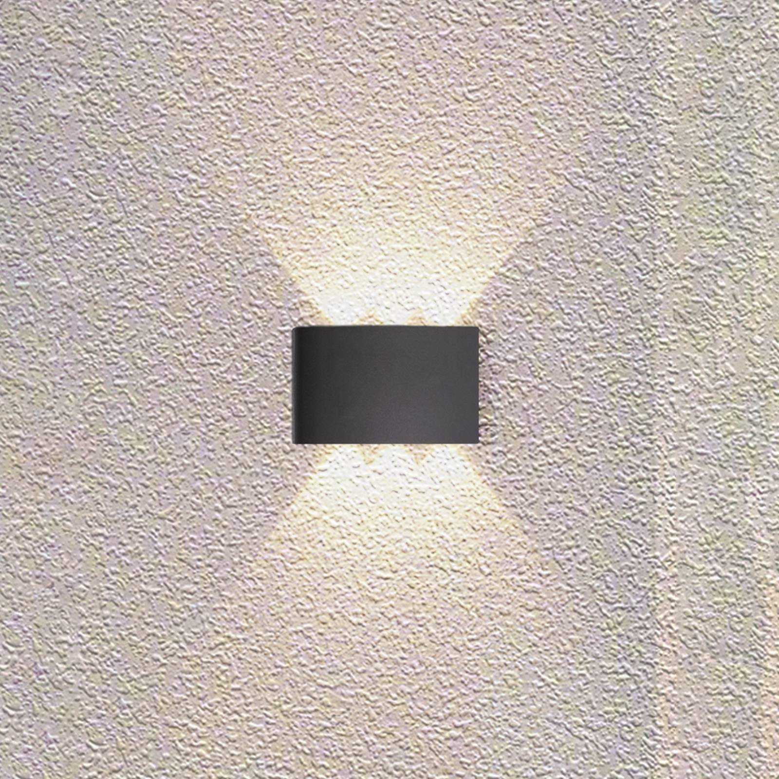 Searchlight Kinkiet zewnętrzny Shadows, czarny, aluminium, nowoczesny