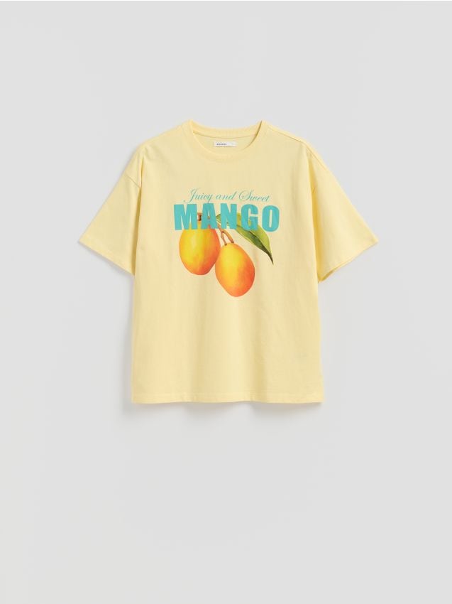 Reserved - T-shirt z nadrukiem - jasnożółty