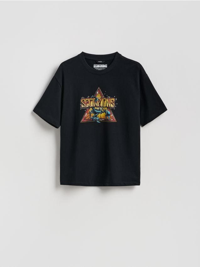 Reserved - T-shirt Scorpions - czarny