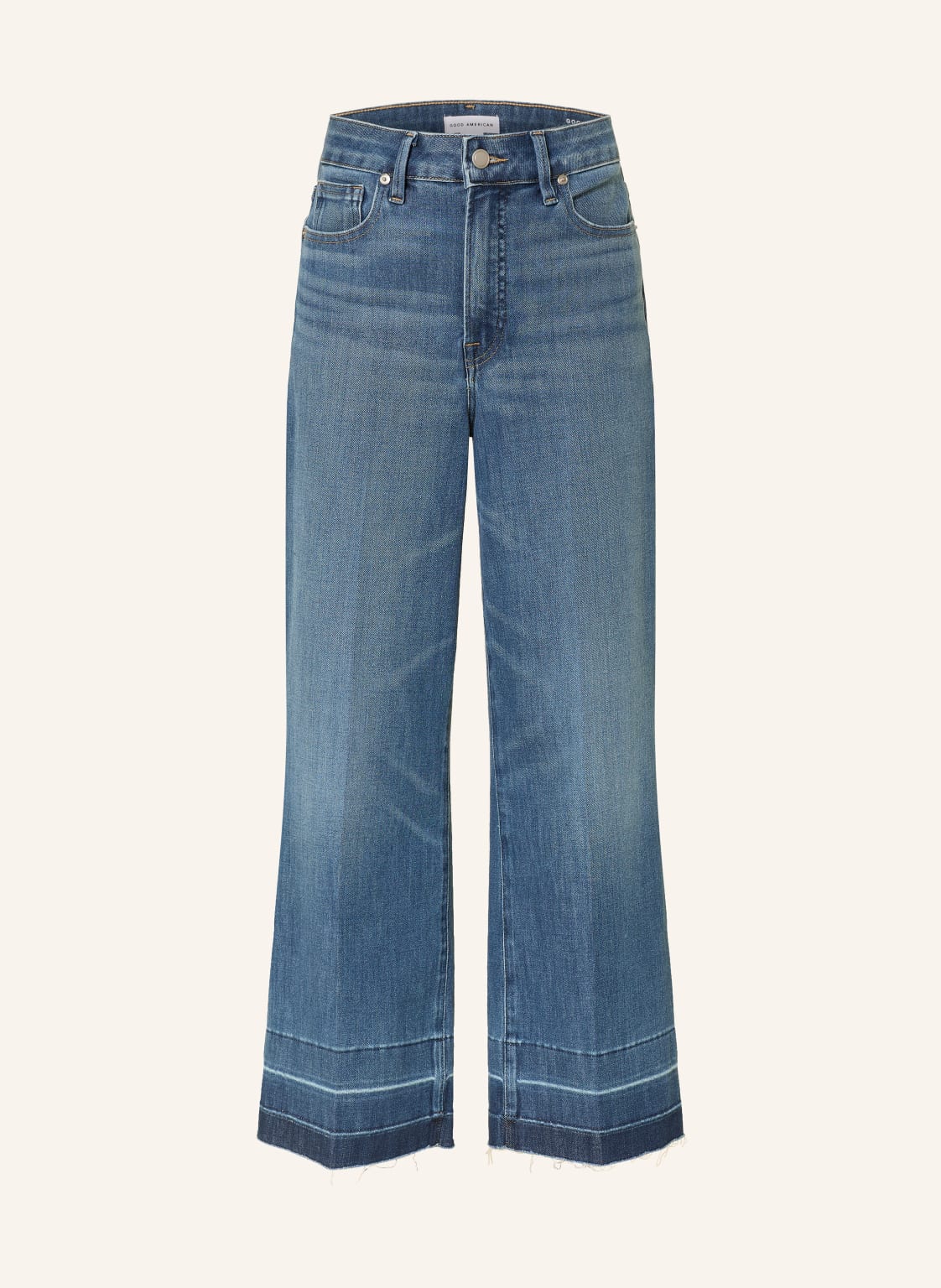 Good American Krótkie Dżinsy Soft Tech Good Waist Palazzo blau