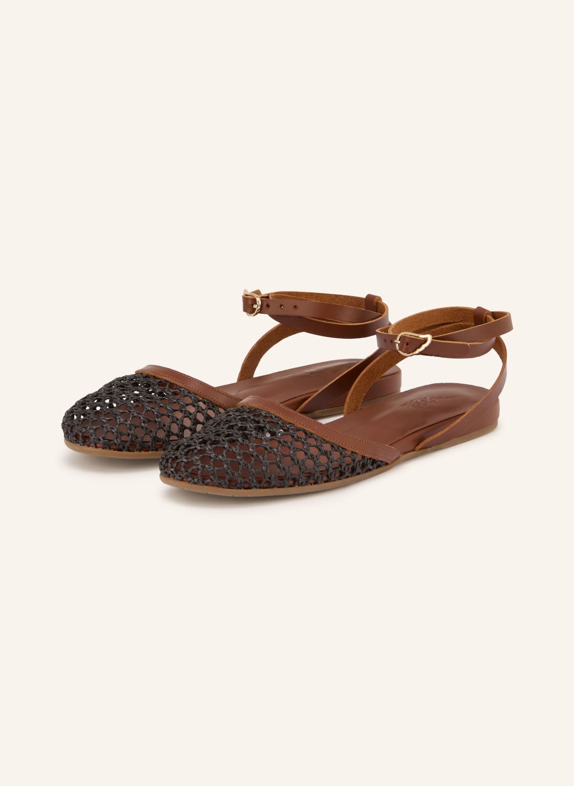 Ancient Greek Sandals Sandały Filothea braun