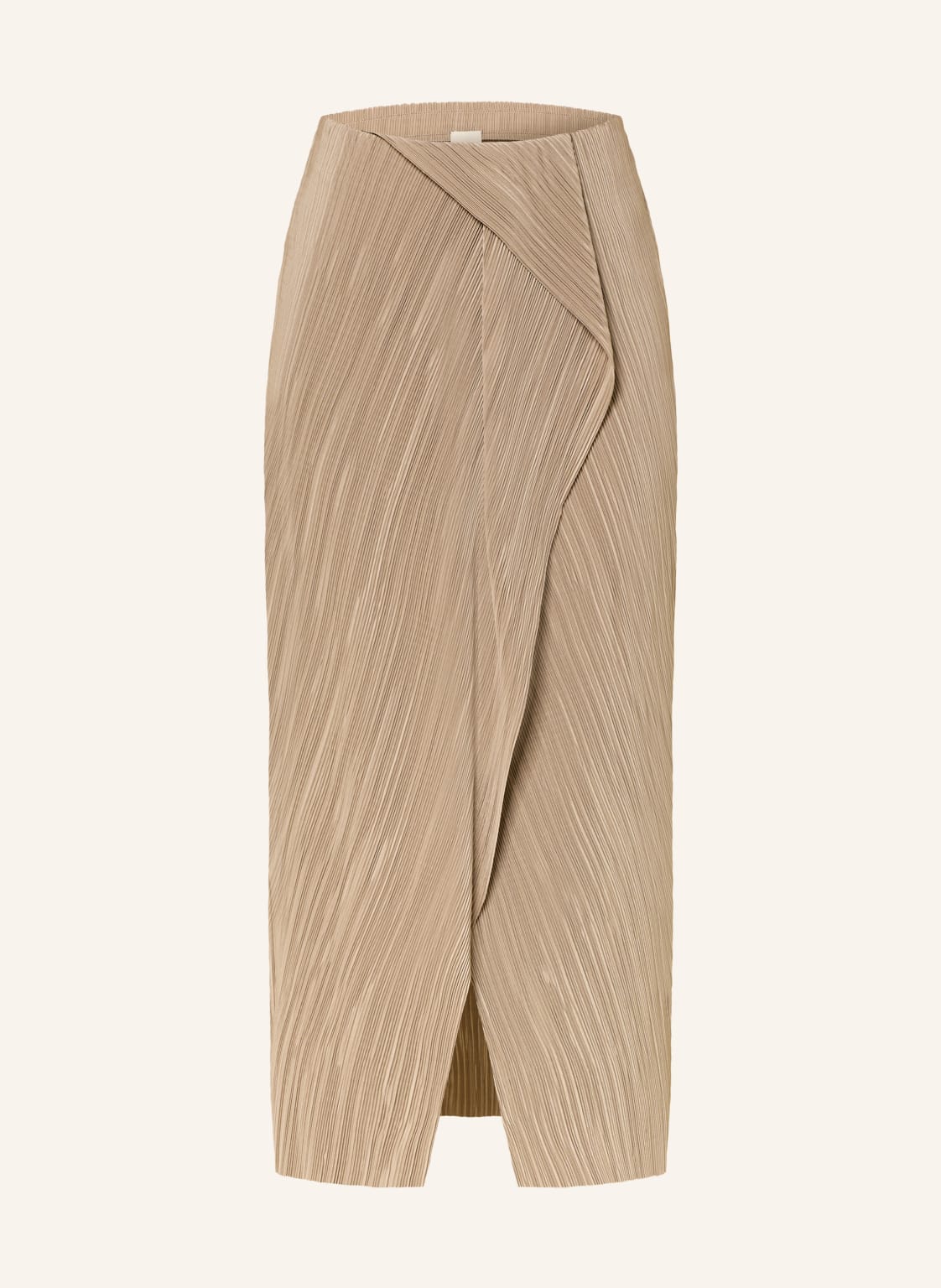 Calvin Klein Spódnica Plisowana W Stylu Kopertowym beige