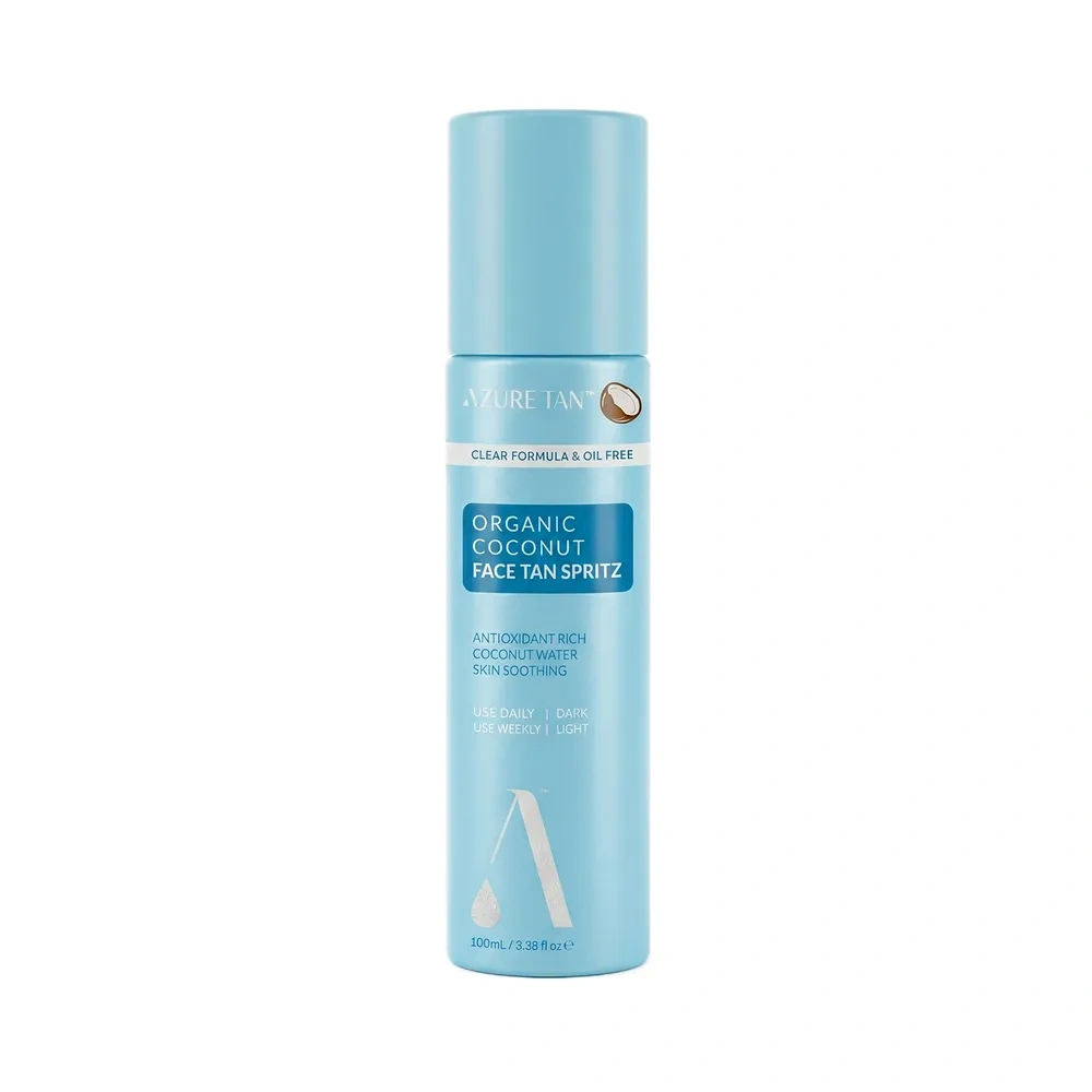 Azure Tan Organic Coconut Face Tan Spritz stopniowo opalająca mgiełka do twarzy z wodą kokosową 100 ml