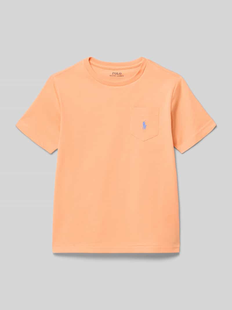 męski t-shirt o kroju regular fit z czystej bawełny