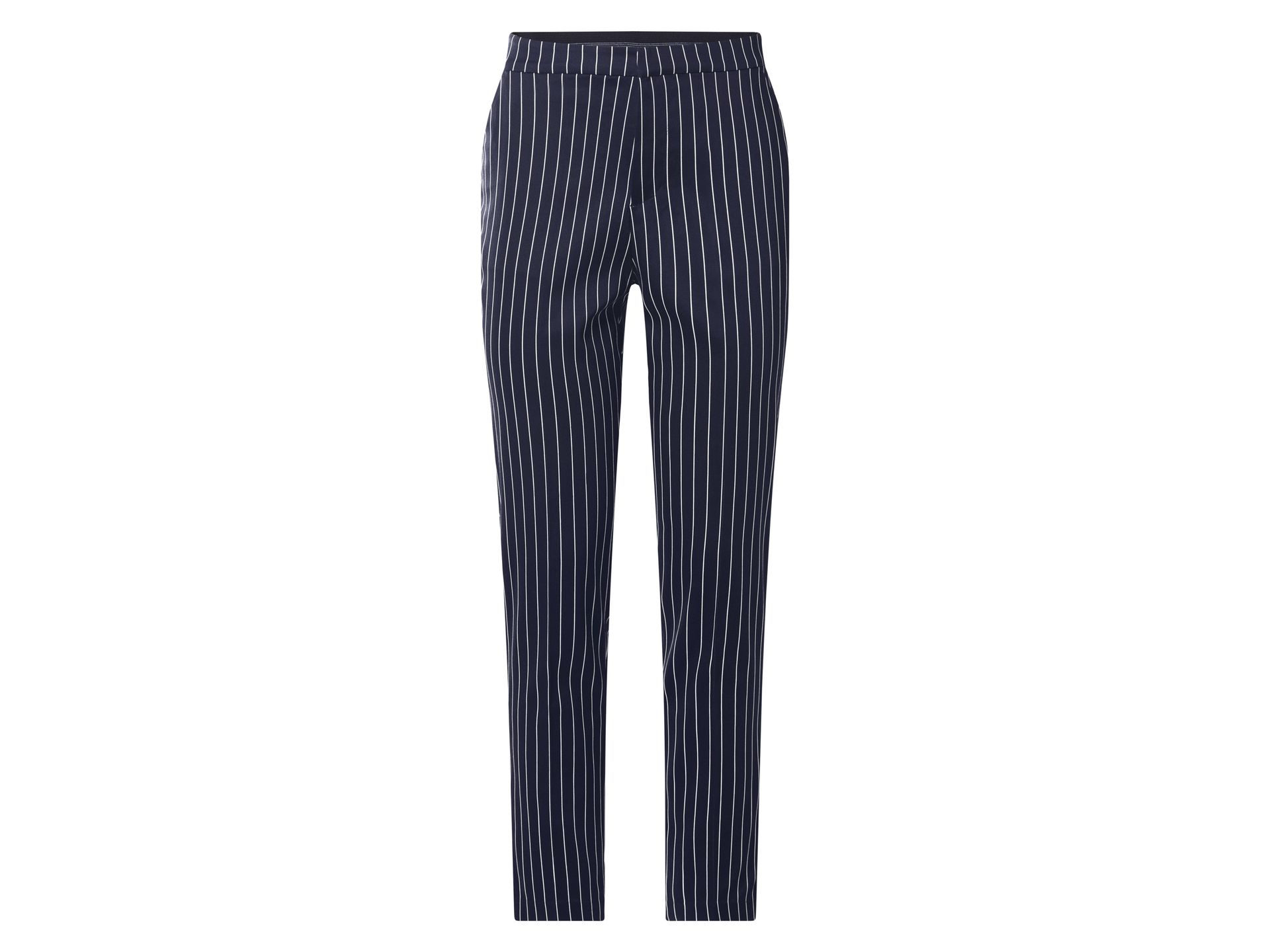 ESMARA® Spodnie slacks damskie z bawełną (W paski/ granatowy, 46)