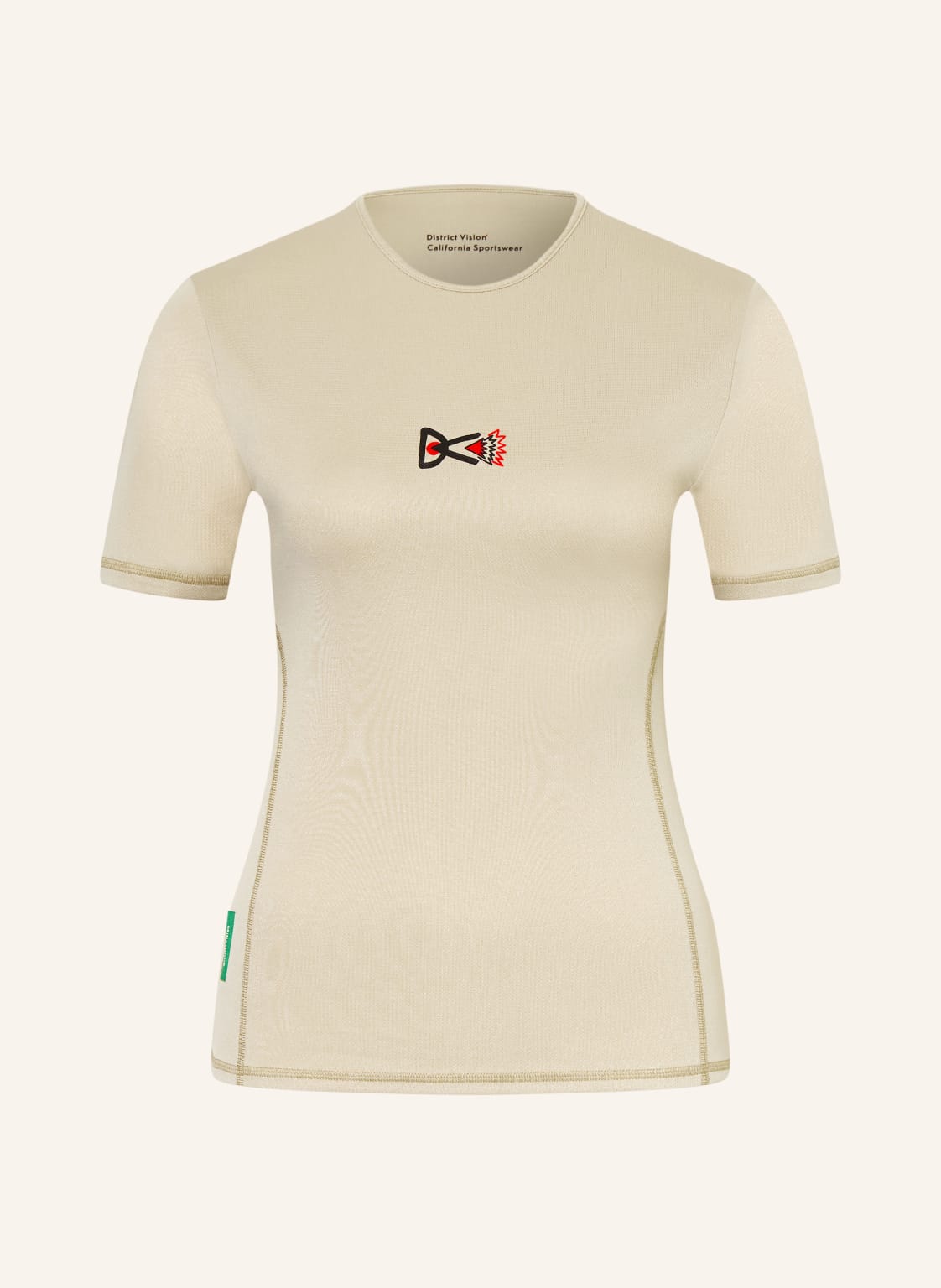 District Vision Koszulka Paneled Training beige
