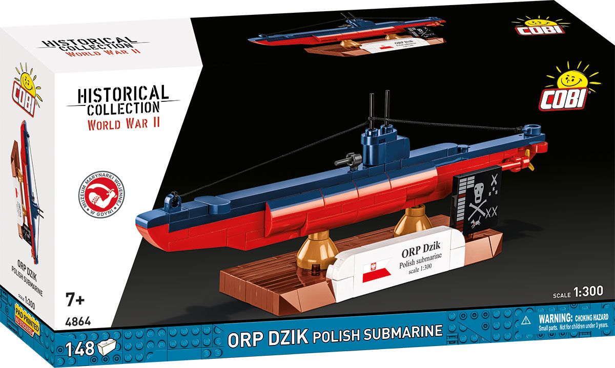 Historical collection wwii Cobi klocki Polish Submarine Orp Dzik COBI-4864 - klocki