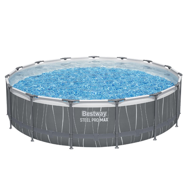Bestway Basen stelażowy ogrodowy okragły 457x107cm zestaw 7w1