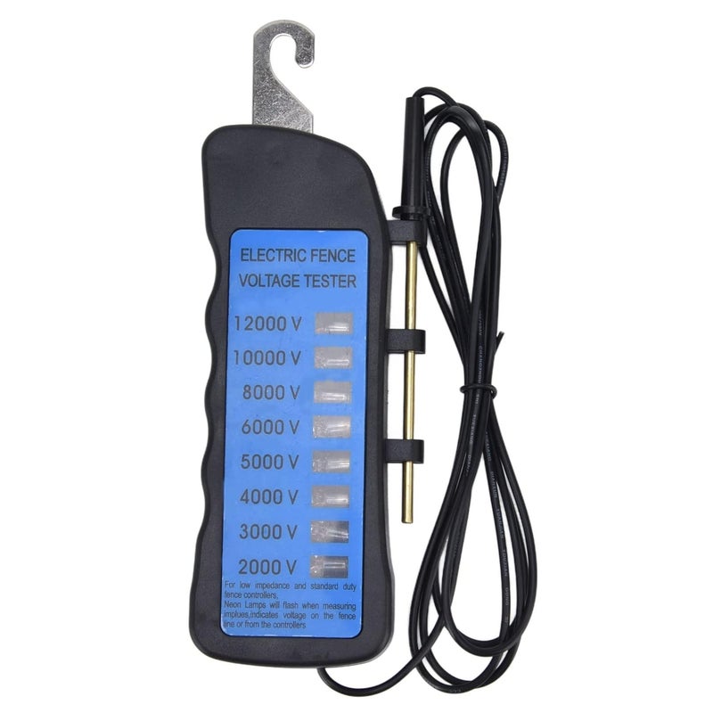 Tester napięcia, bezdotykowy tester napięcia 12 kV 2000-12000 V, kieszonkowy tester napięcia ogrodzenia elektrycznego z klipsem do testowania napi