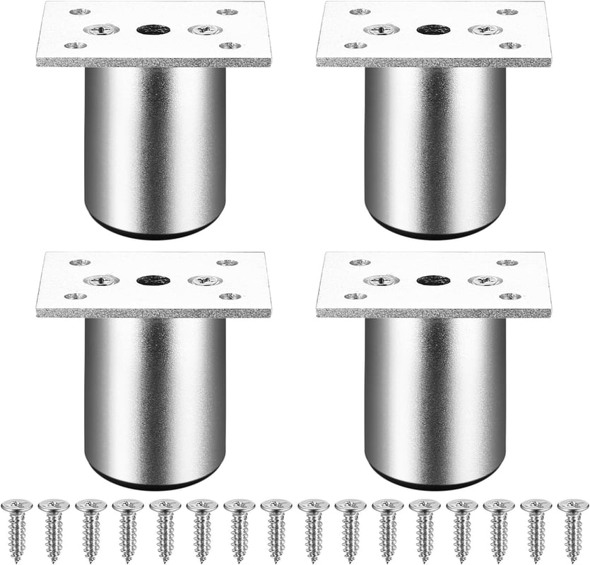 (4 szt.) 50 mm metalowe regulowane nóżki meblowe, regulowane nóżki do szafek kuchennych, stołów, biurek, krzeseł, łóżek, sof
