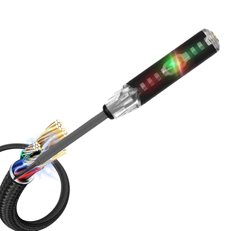 Długopis z próbnikiem napięcia – magnetyczny wykrywacz elektryczny 2 w 1, narzędzie do wkręcania śrubokrętem płaskim o wysokim momencie obrot