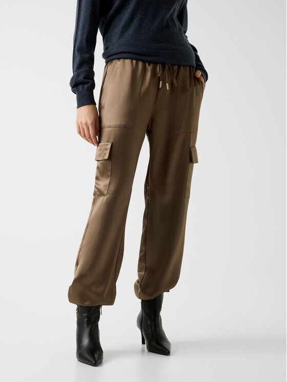 Guess Spodnie materiałowe 172809 Brązowy Slim Fit