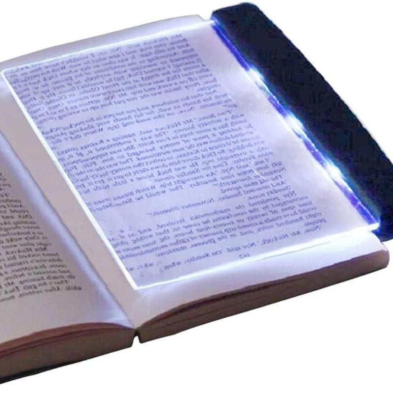 Lampka nocna LED do czytania, lampa narożna do pielęgnacji oczu, przenośna zakładka do książki do czytania w łóżku lub samochodzie, czarna