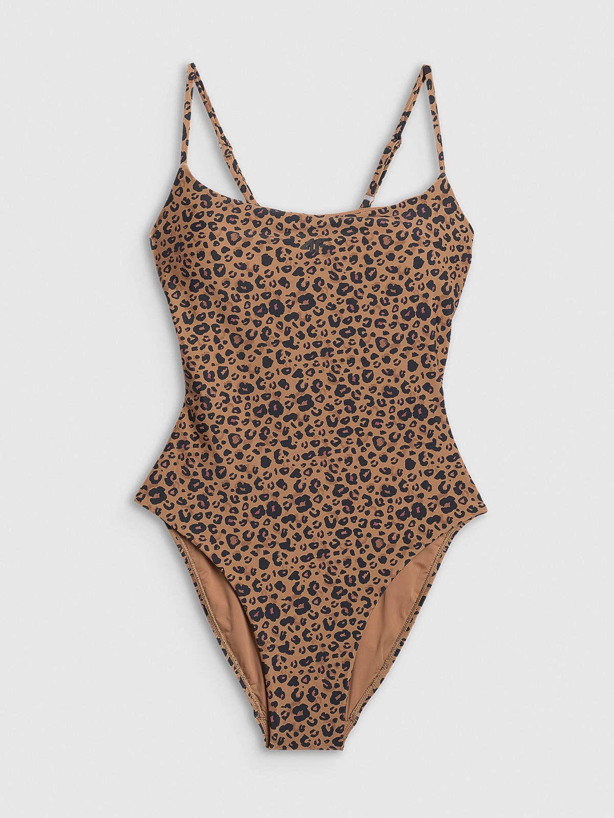 4F Kostium kąpielowy jednoczęściowy damski - brązowy XS