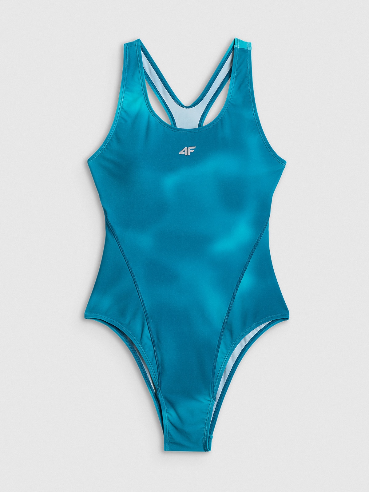 4F Kostium kąpielowy jednoczęściowy damski - turkusowy XS