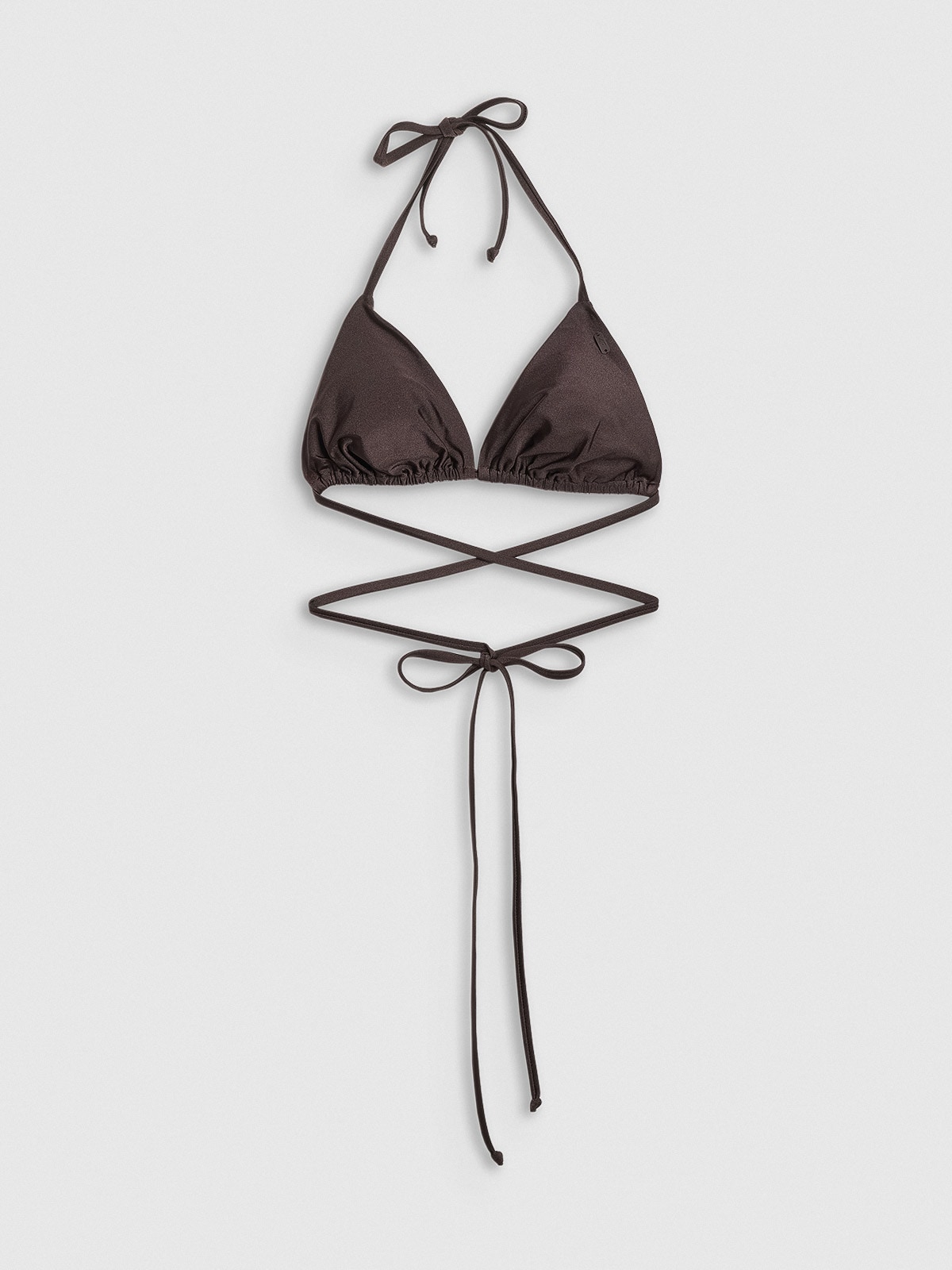 4F Góra od bikini damska - brązowa XS
