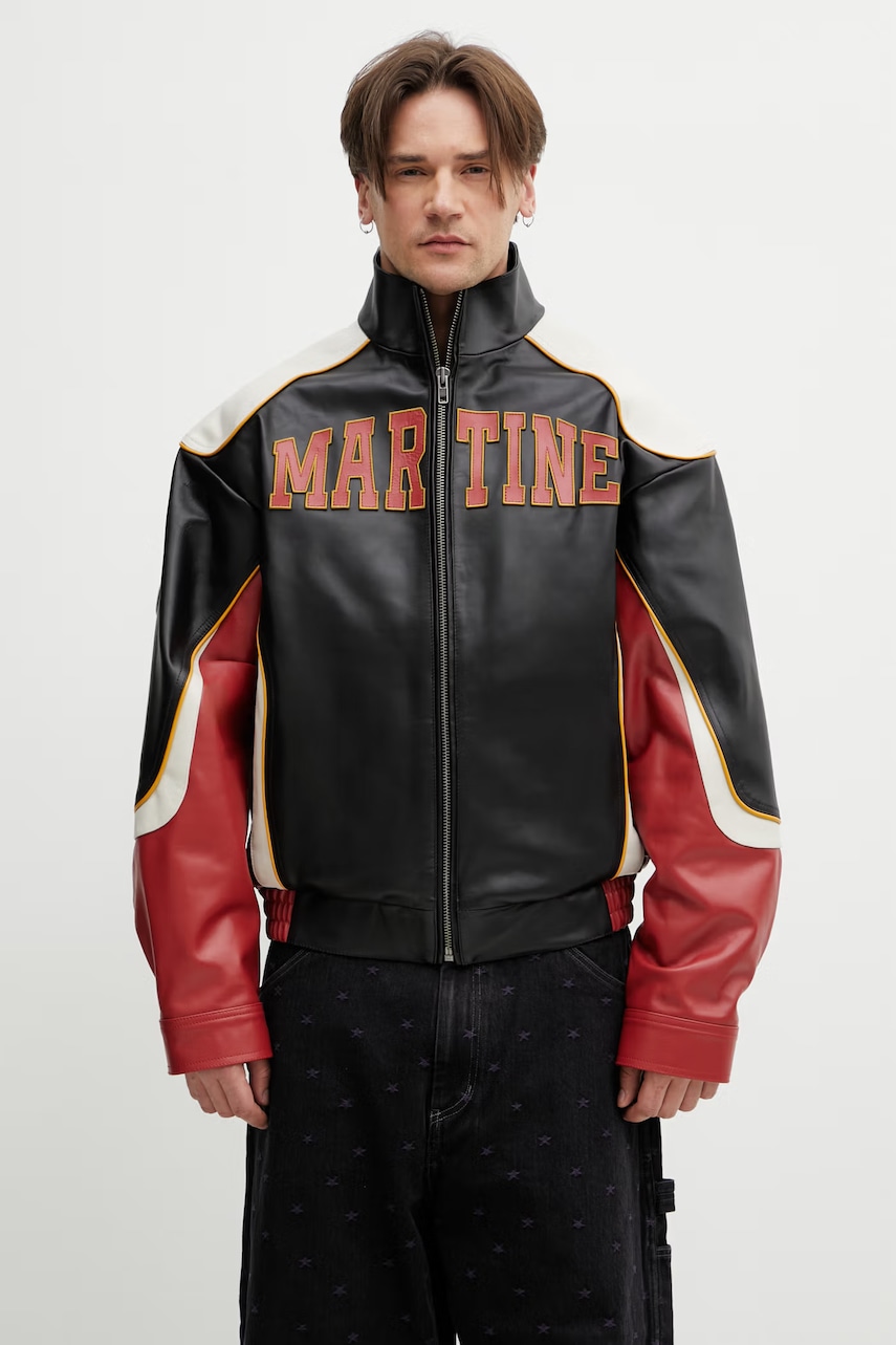 Martine Rose Superbowl kurtka przejściowa skórzana męska