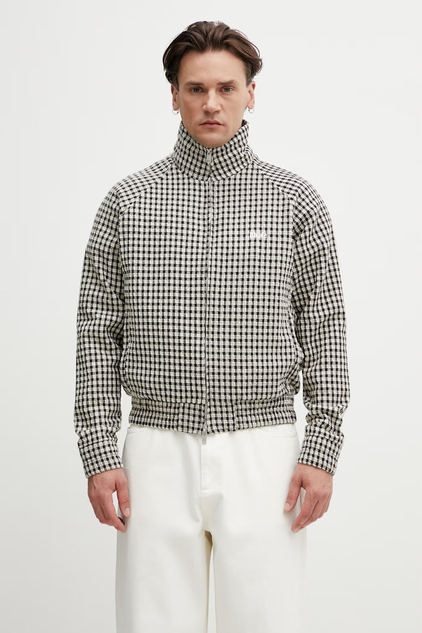 RHUDE Gingham Hamptons kurtka przejściowa męska z wełną