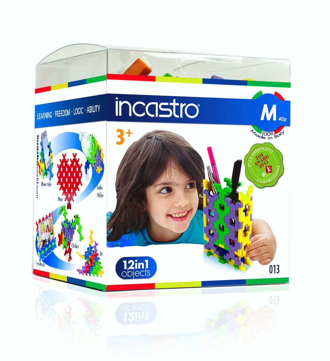 Klocki konstrukcyjne Incastro Cube M 40 elementów – 4+