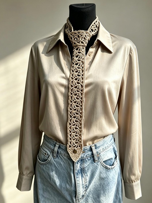 Krawat handmade z bawełny