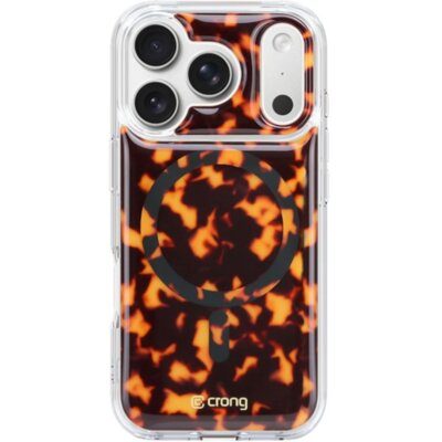 Etui CRONG Deluxe Mag Cover MagSafe Tortoise do Apple iPhone 17 Pro Brązowy
