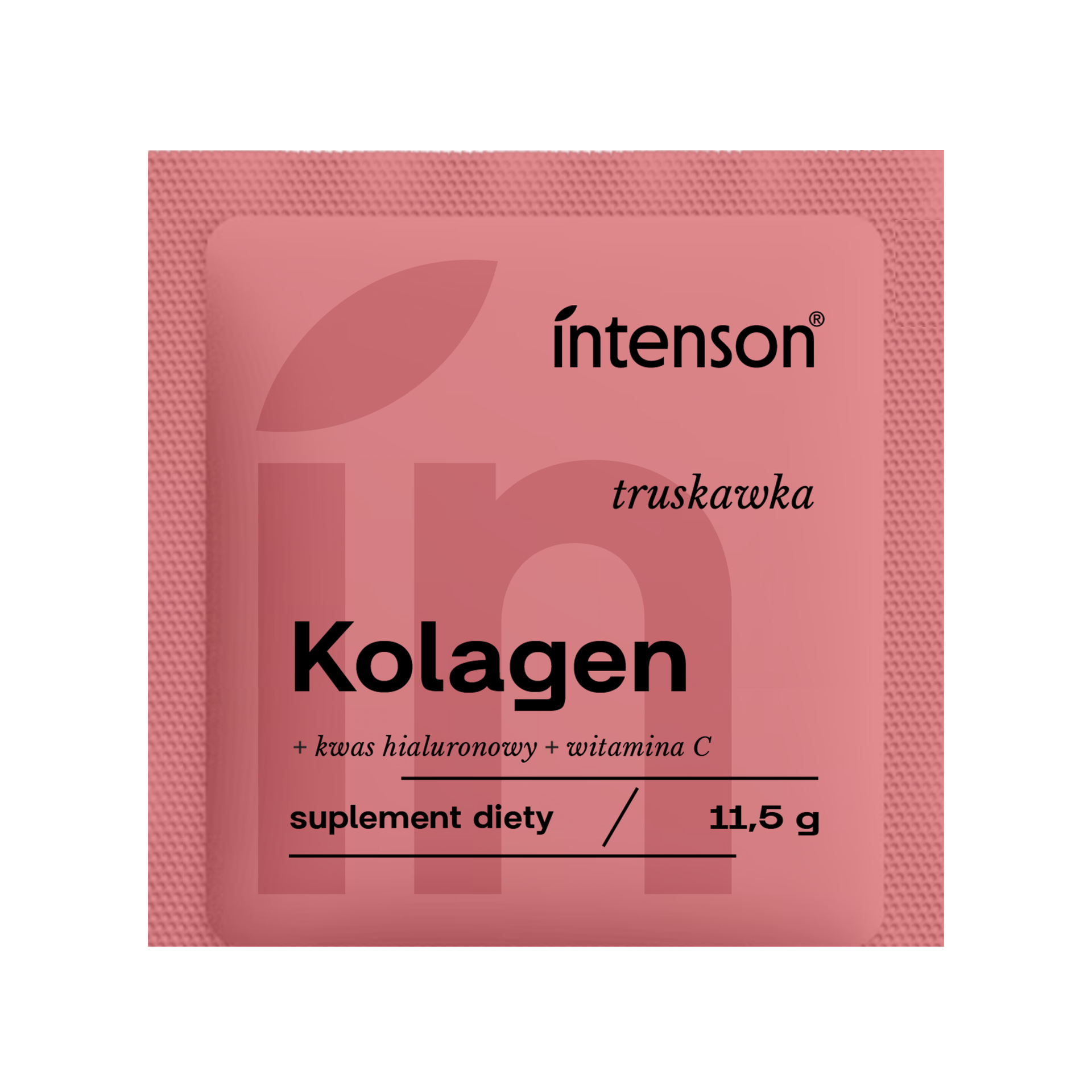 Intenson Kolagen + Kwas Hialuronowy + Witamina C Suplement Diety o Smaku Truskawkowym 11,5g