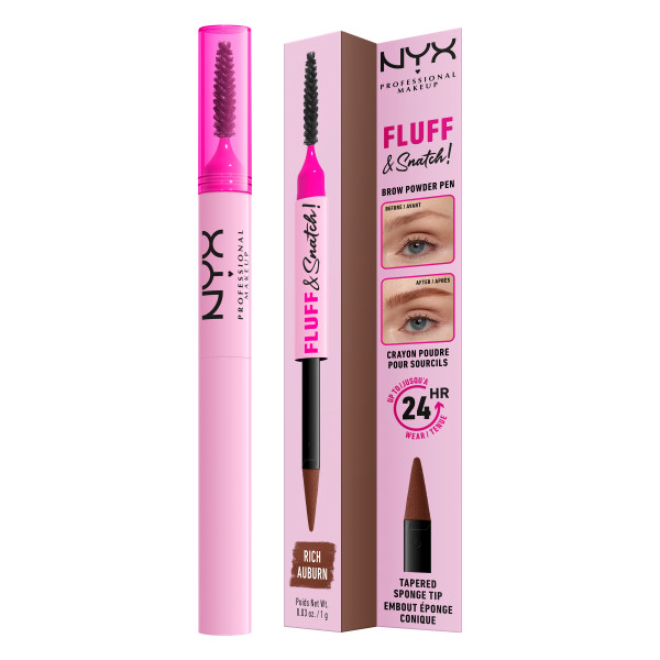 NYX Professional Makeup Fluff & Snatch! Pudrowy Pisak do Brwi Rich Auburn