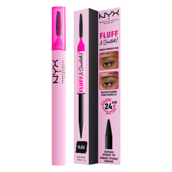 NYX Professional Makeup Fluff & Snatch! Pudrowy Pisak do Brwi Black