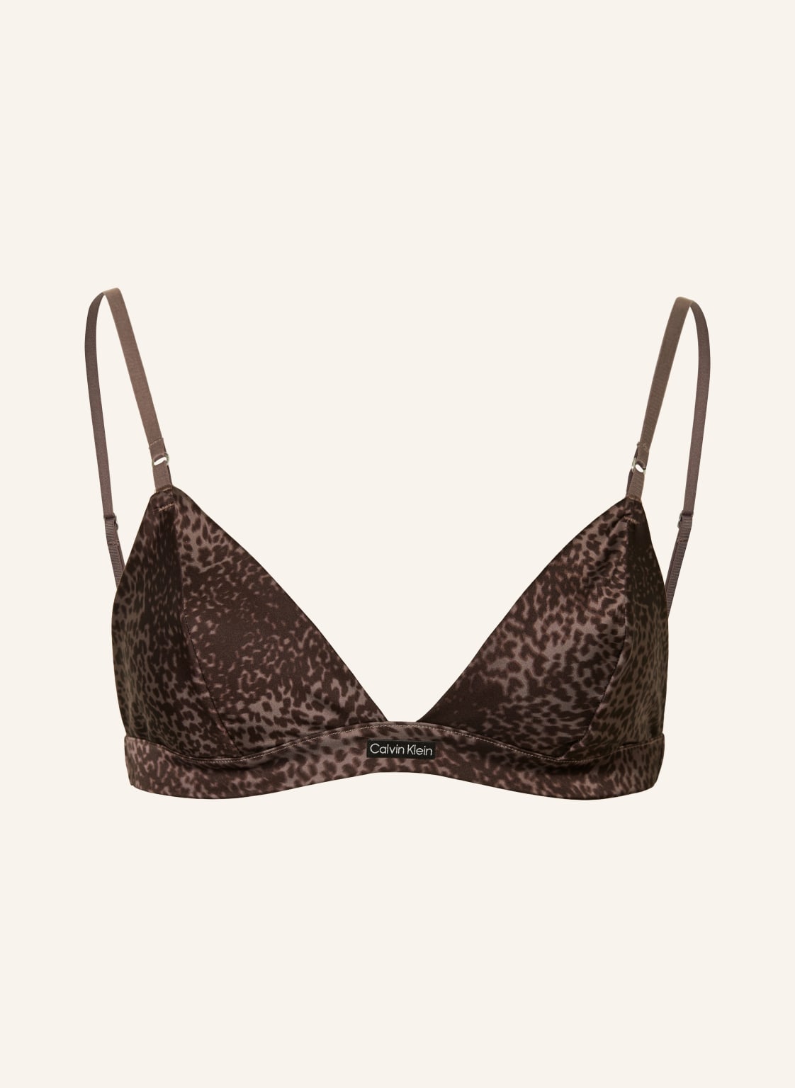 Calvin Klein Biustonosz Trójkątny Signature Satin Z Satyny braun