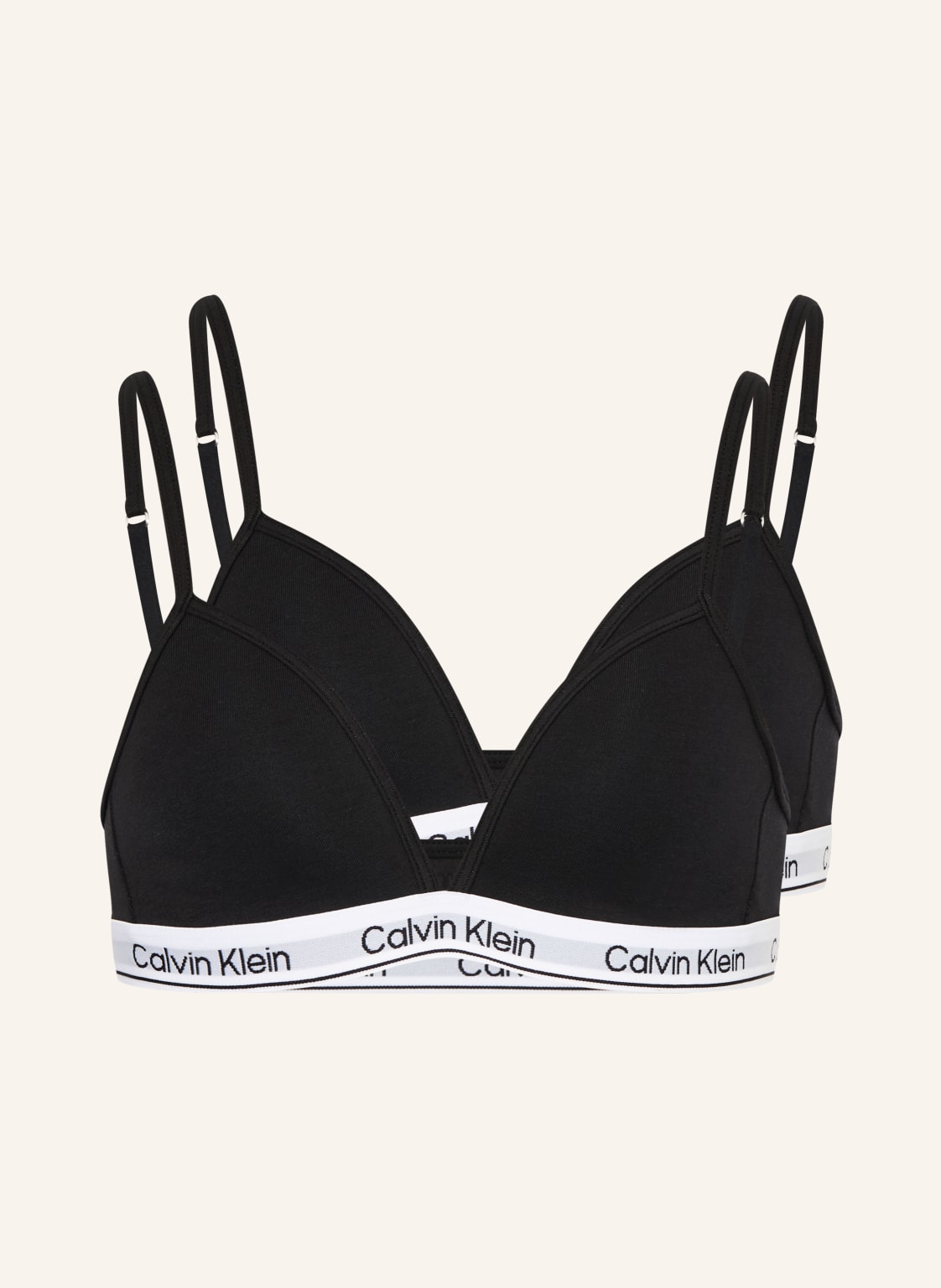 Calvin Klein Biustonosz Bustier Icon Cotton Stretch, 2 Szt schwarz