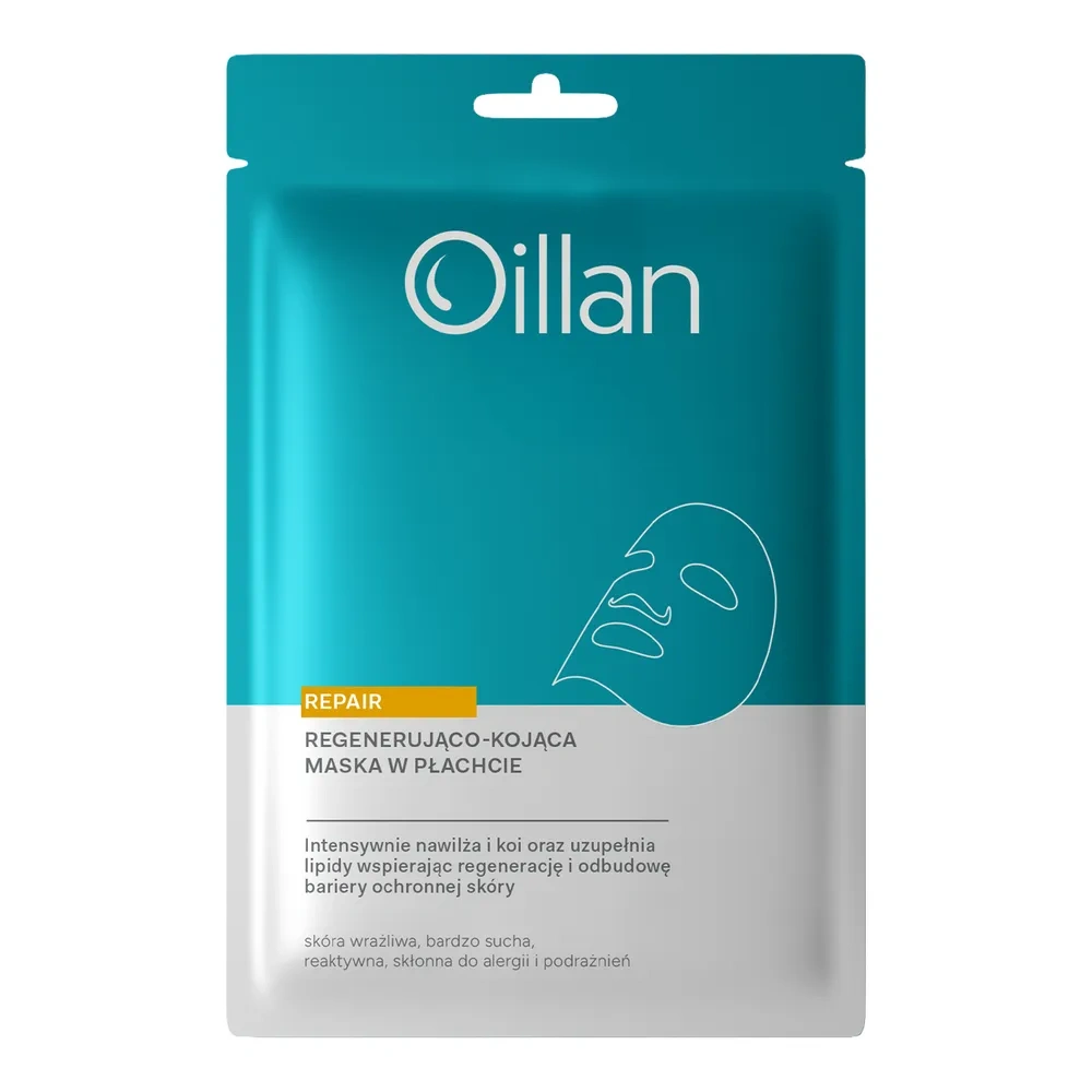 Oillan Repair nawilżająco-kojąca maska w płachcie dla skóry bardzo suchej i wrażliwej 20 ml