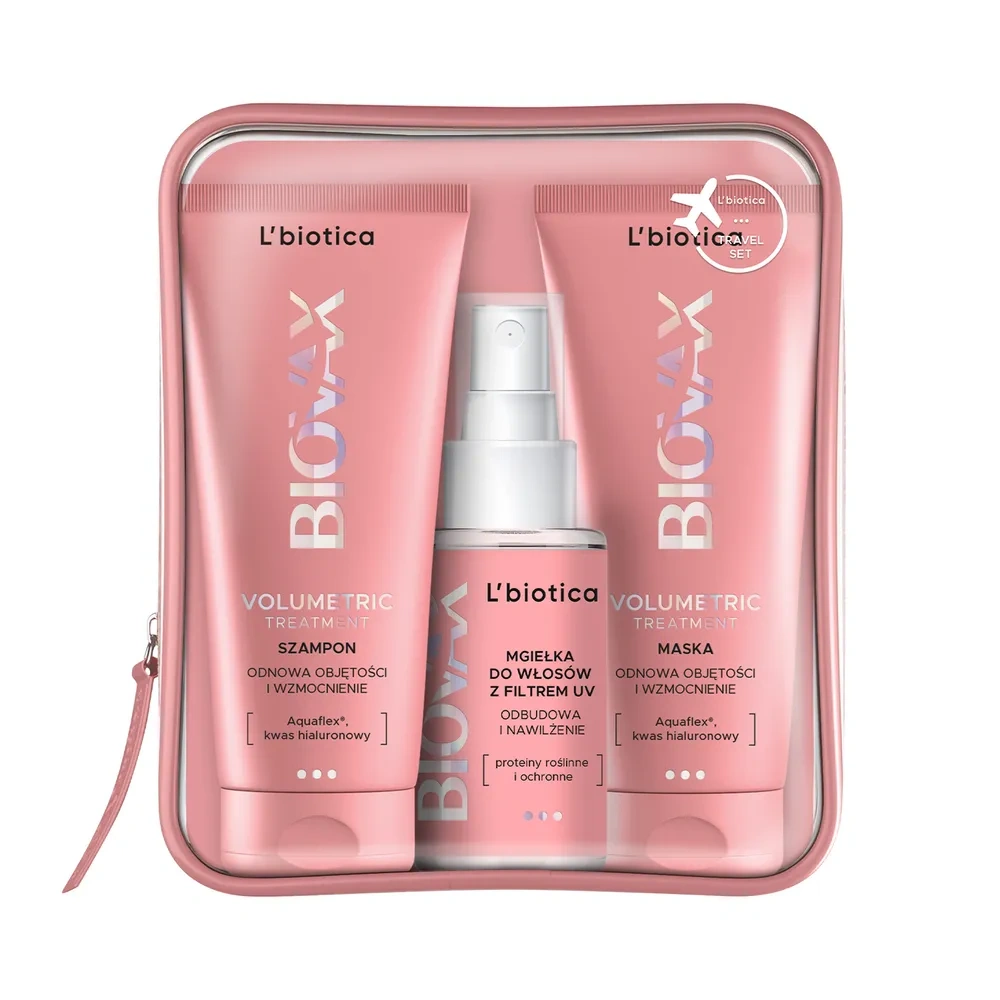Biovax Volumetric Treatment Travel Set zestaw kosmetyków do włosów szampon 75 ml + maska 75 ml + mgiełka 50 ml
