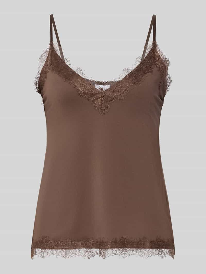 Góra z koronki z dekoltem w serek