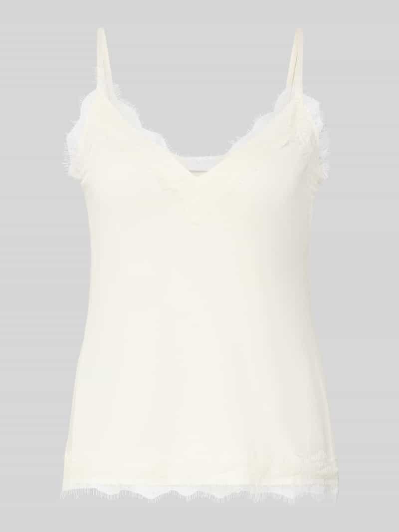 Góra z koronki z dekoltem w serek