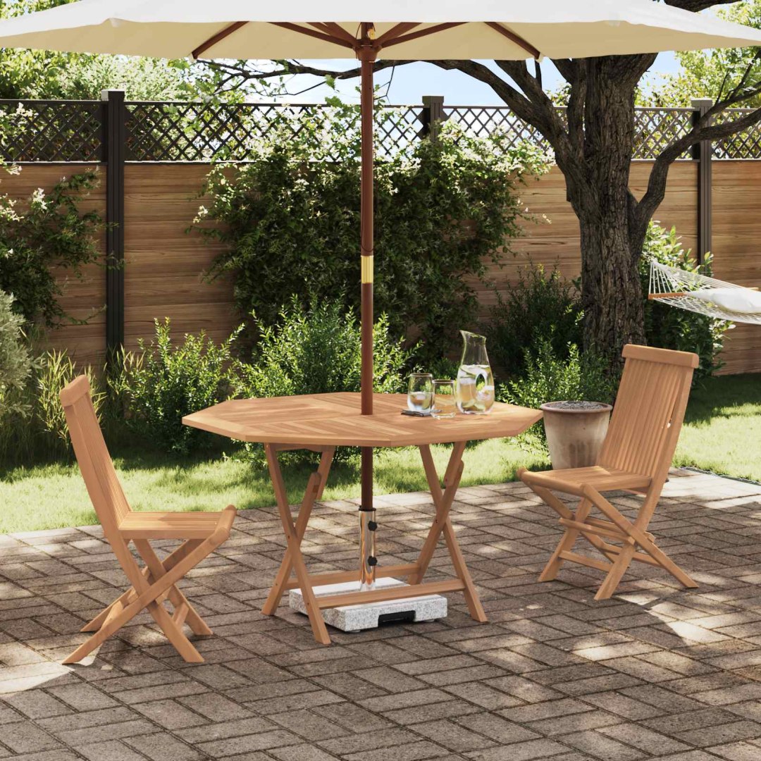 VidaXL Zestaw Bistro Ogrodowego 3 pcs Brązowy Drewno Teakowe