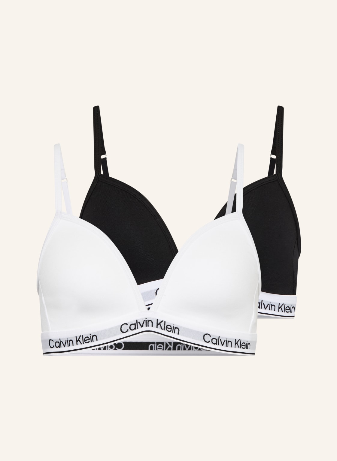 Calvin Klein Biustonosz Bustier Icon Cotton Stretch, 2 Szt weiss