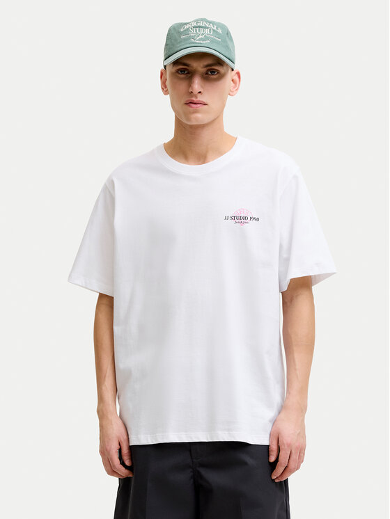 Jack & Jones T-Shirt Corals Tee 12288345 Biały Regular Fit