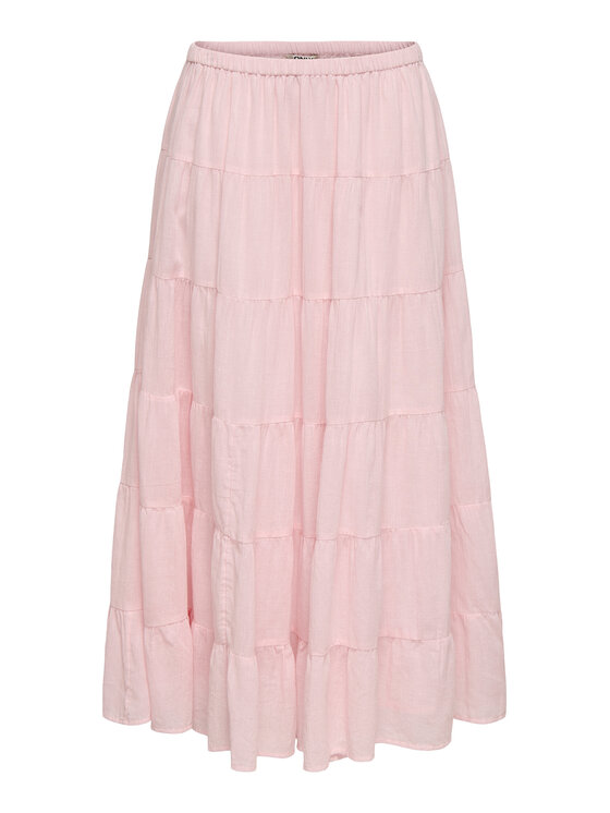 ONLY Spódnica maxi Kelly 15374229 Różowy jasny A-Line Fit