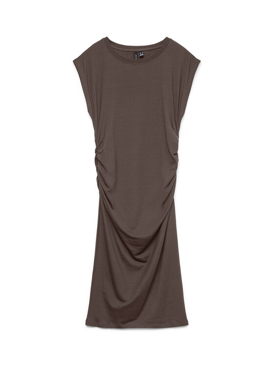 Vero Moda Sukienka koktajlowa Sarah 10346941 Brązowy ciemny Slim Fit