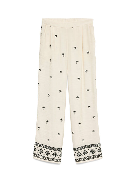 Vero Moda Spodnie materiałowe Kai 10345546 Kremowy Regular Fit