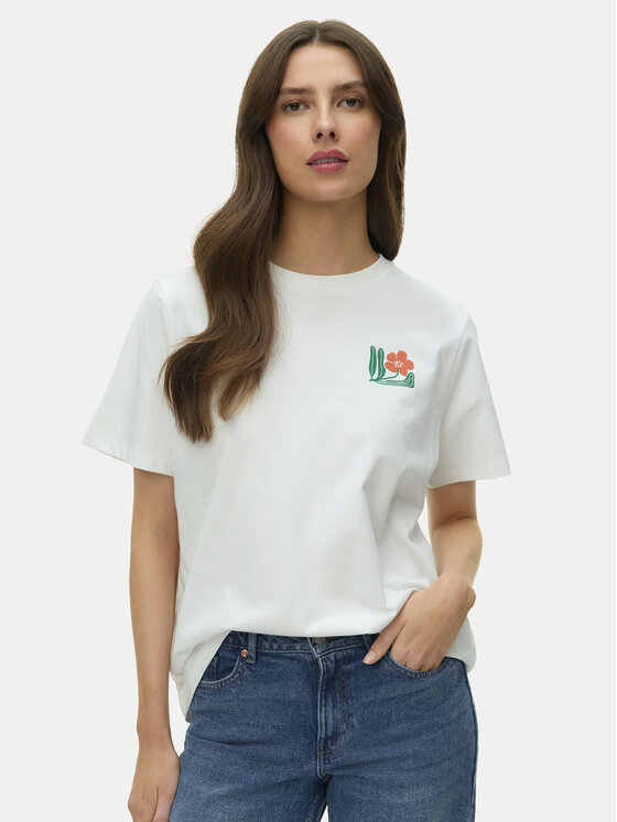 Vero Moda T-Shirt Mariane 10343545 Biały Oversize